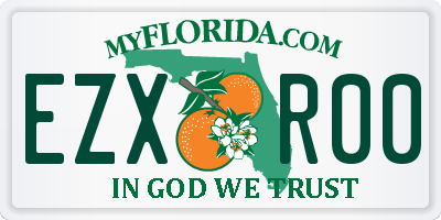 FL license plate EZXR00