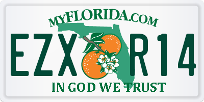 FL license plate EZXR14