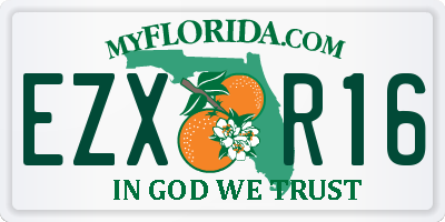 FL license plate EZXR16