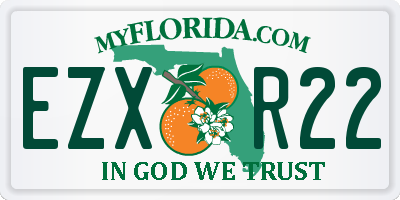 FL license plate EZXR22