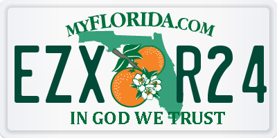 FL license plate EZXR24