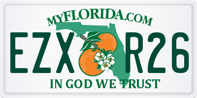 FL license plate EZXR26