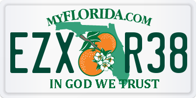 FL license plate EZXR38