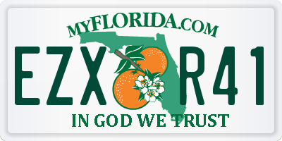 FL license plate EZXR41