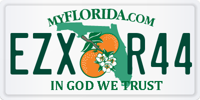 FL license plate EZXR44