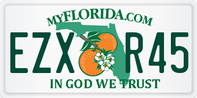 FL license plate EZXR45