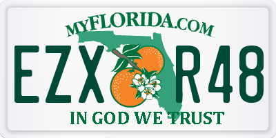 FL license plate EZXR48