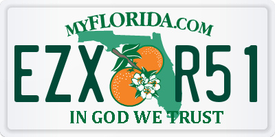 FL license plate EZXR51