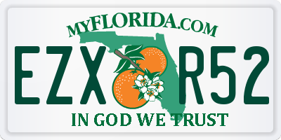 FL license plate EZXR52