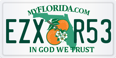 FL license plate EZXR53