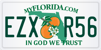 FL license plate EZXR56