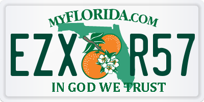 FL license plate EZXR57