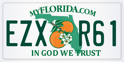 FL license plate EZXR61