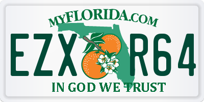 FL license plate EZXR64