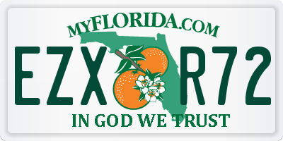 FL license plate EZXR72