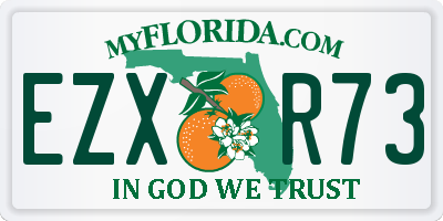 FL license plate EZXR73