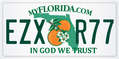 FL license plate EZXR77