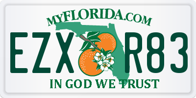 FL license plate EZXR83