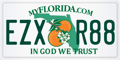 FL license plate EZXR88