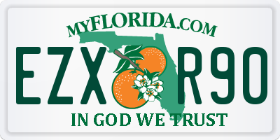 FL license plate EZXR90