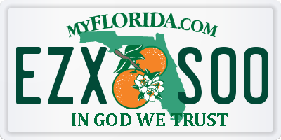 FL license plate EZXS00