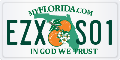 FL license plate EZXS01