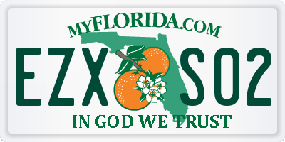 FL license plate EZXS02