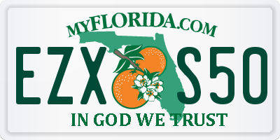 FL license plate EZXS50