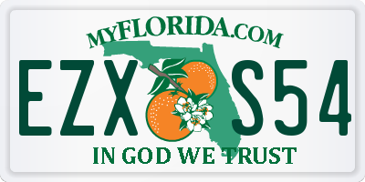 FL license plate EZXS54