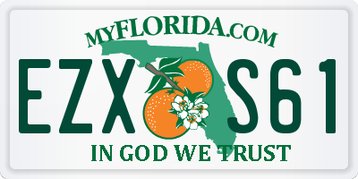 FL license plate EZXS61