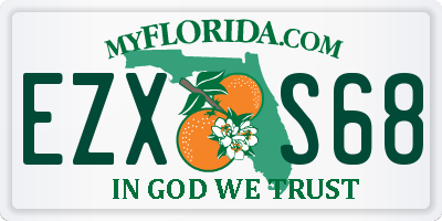 FL license plate EZXS68