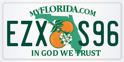 FL license plate EZXS96