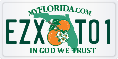 FL license plate EZXT01