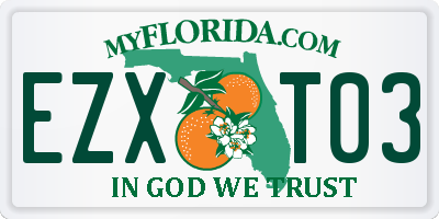 FL license plate EZXT03