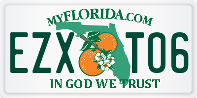 FL license plate EZXT06