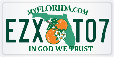 FL license plate EZXT07