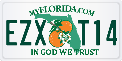 FL license plate EZXT14