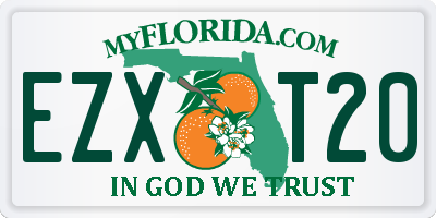 FL license plate EZXT20