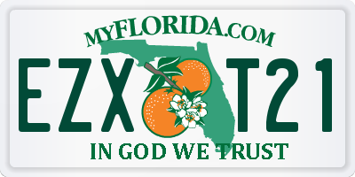 FL license plate EZXT21