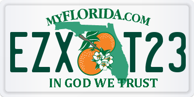 FL license plate EZXT23