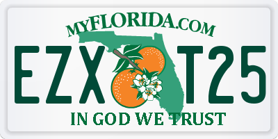 FL license plate EZXT25