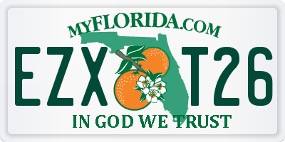 FL license plate EZXT26