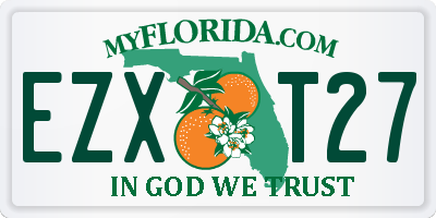 FL license plate EZXT27