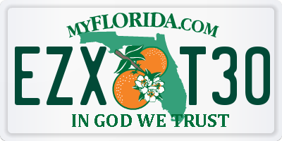 FL license plate EZXT30