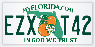 FL license plate EZXT42