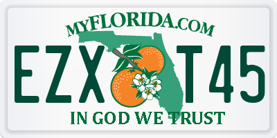 FL license plate EZXT45