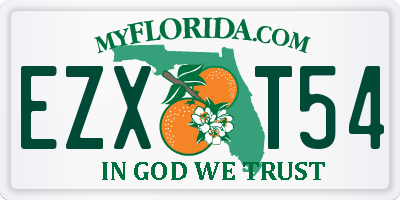 FL license plate EZXT54