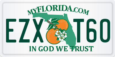 FL license plate EZXT60