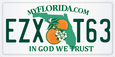 FL license plate EZXT63