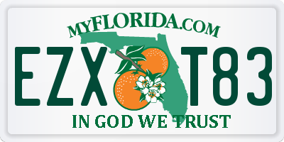 FL license plate EZXT83